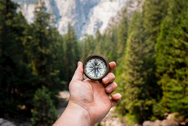 Using a shop compass